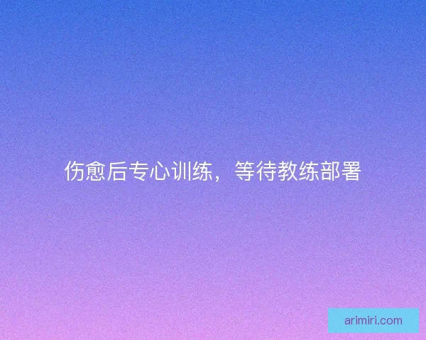 伤愈后专心训练，等待教练部署